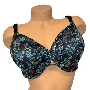 VICTORIA'S SECRET 44D Body By Victoria Perfect Coverage Lightly Lined Bra Floral